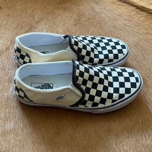 vans slip on!